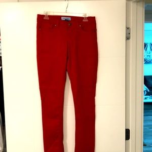 Red skinny jean